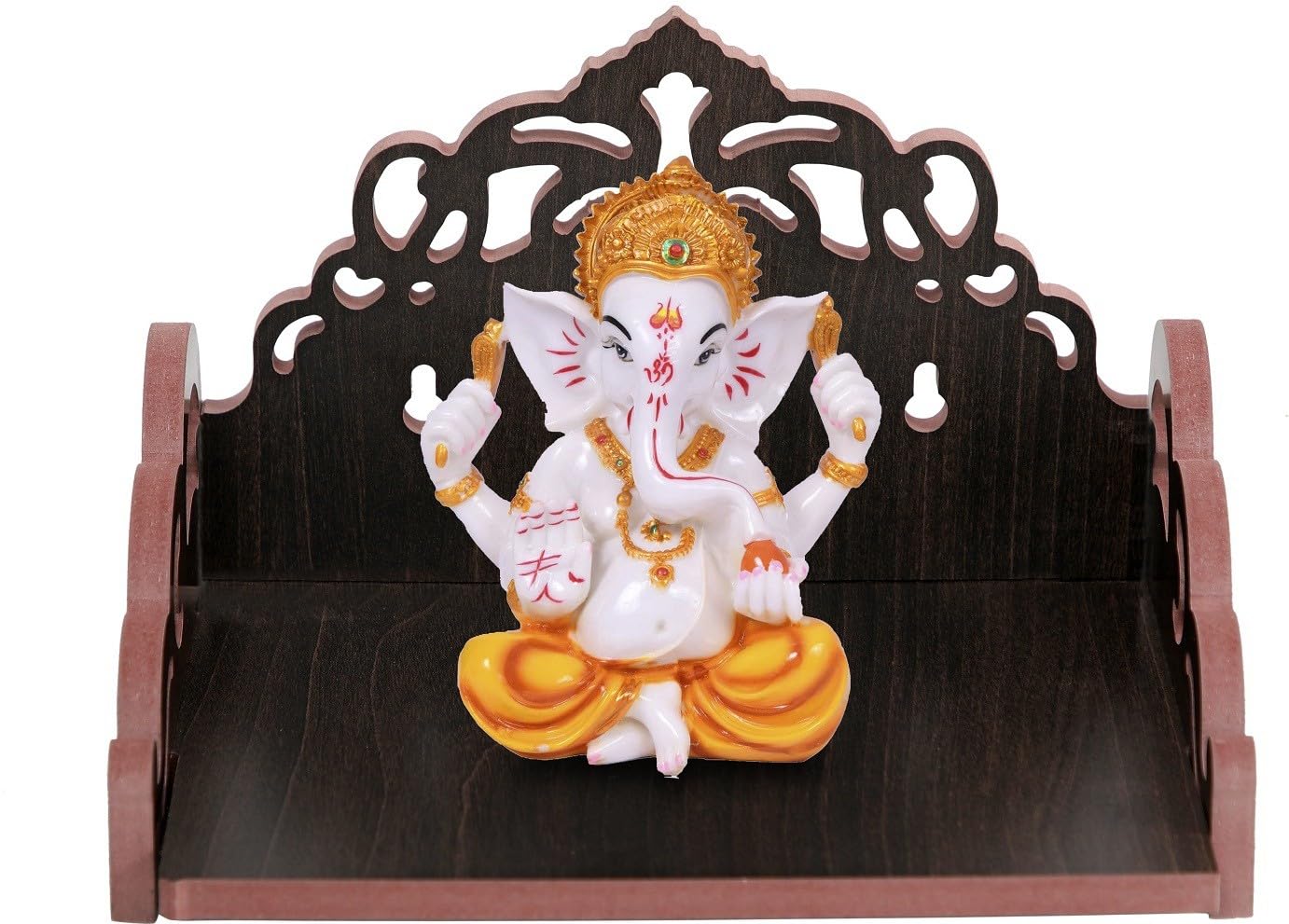 SHRI RADHEY Traders Wooden Home Temple, Crafted Elegance for Your Spiritual Space Like Home, Office, Shop 350