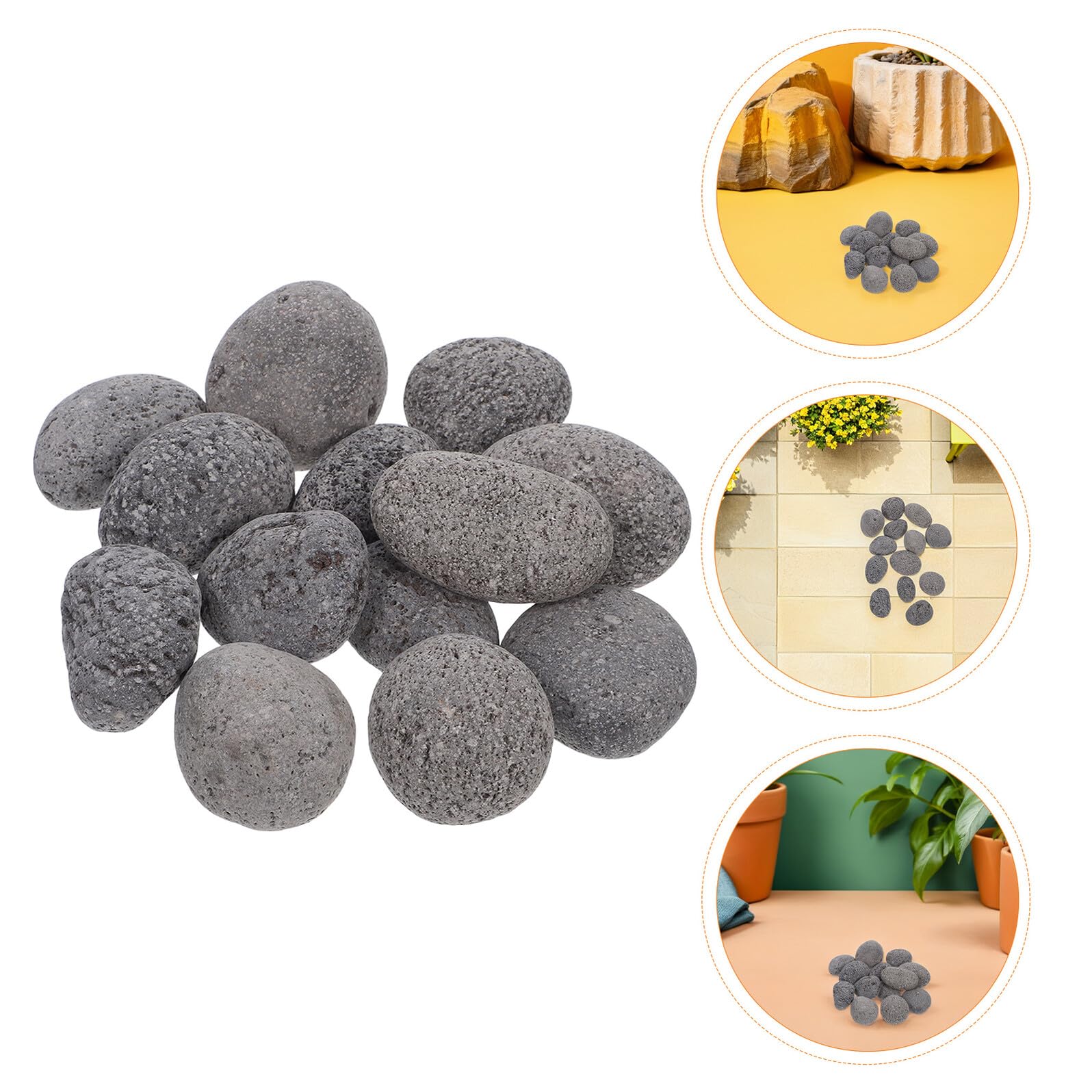 Alasum Piedras para Sauna de Basalto 3-5 CM 1,9 Kg Bolsa Resistentes a Grietas para Calentadores Eléctricos y Estufas de Leña, Piedras Volcánicas de Vapor para SPA y Sauna de Vapor