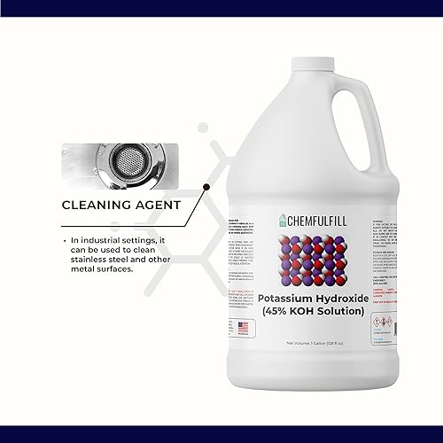 Miniatura 3 de Hidróxido de potasio Chemfulfill 45%  (KOH 45%) (cuarto de galón (33.8 fl oz))