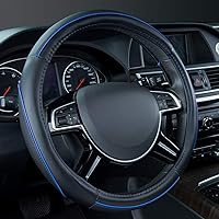 Vista 16 de CAR PASS cobertor de volante de piel de lujo de línea de conducción universal, Beige