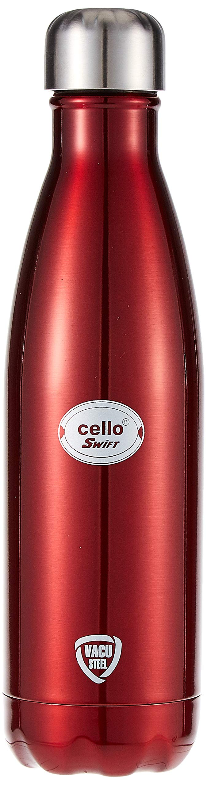 Cello 8907758010584 Swift Steel Flask, 500ml, Red