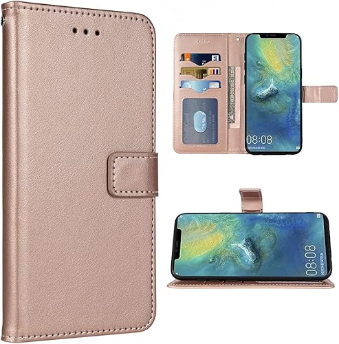 Miniatura 1 de FDCWTSH compatible con Huawei Mate 20 Pro Wallet Case Correa de muñeca Lanyard Cuero Flip Cover Titular de la tarjeta Soporte Accesorios Celulares