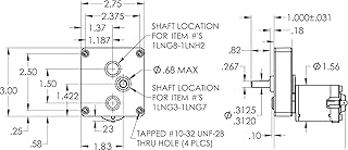 Dayton Model 1LNG8 DC Gear Motor, Degrees_Fahrenheit, to Volts, Amps, (