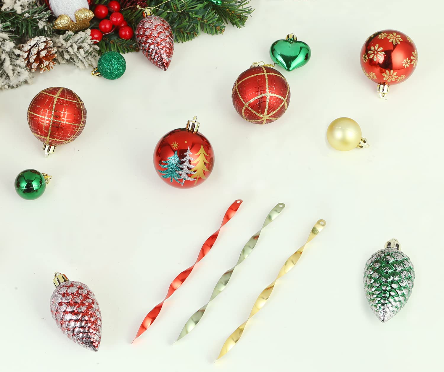 Amazon.co.jp: AMS 128カラット クリスマスボール 詰め合わせ