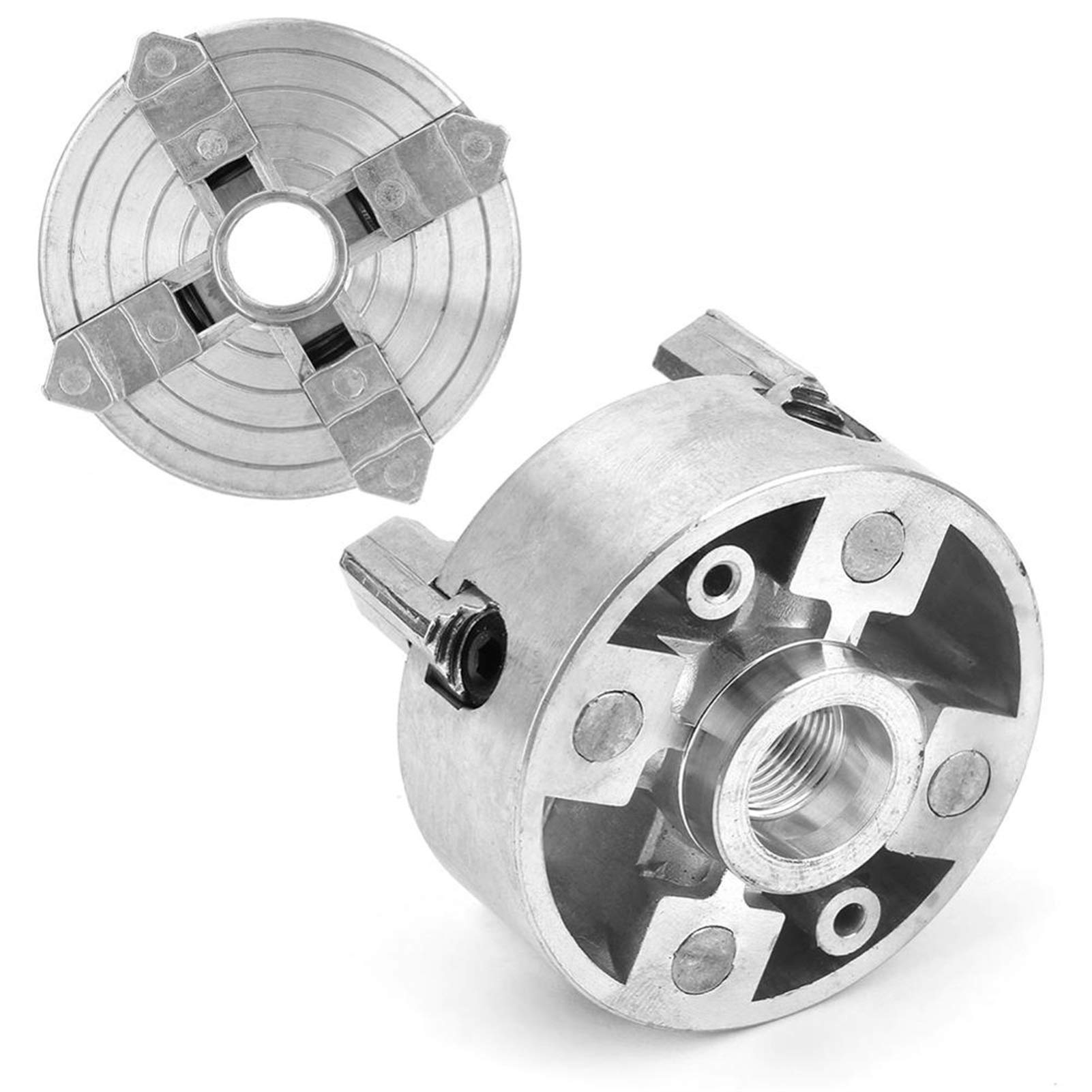 Z011A Mini metalowy uchwyt tokarski ze stopu uchwyt czteroszczękowy akcesoria mocujące samocentrujący uchwyt wiertarski akcesoria tokarskie z kluczem sześciokątnym