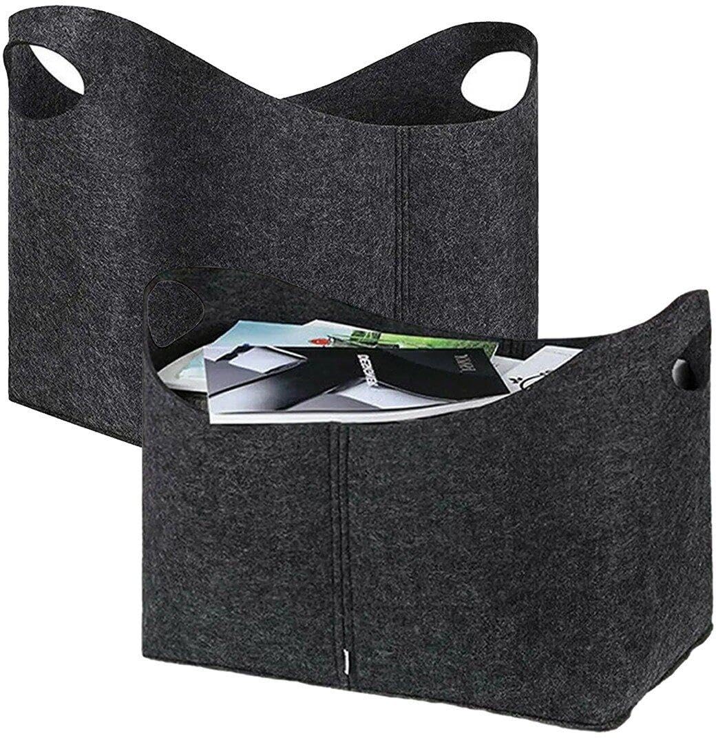 Panier bois de chauffage feutre 2 pièces pour éviter les débris et ranger la maison