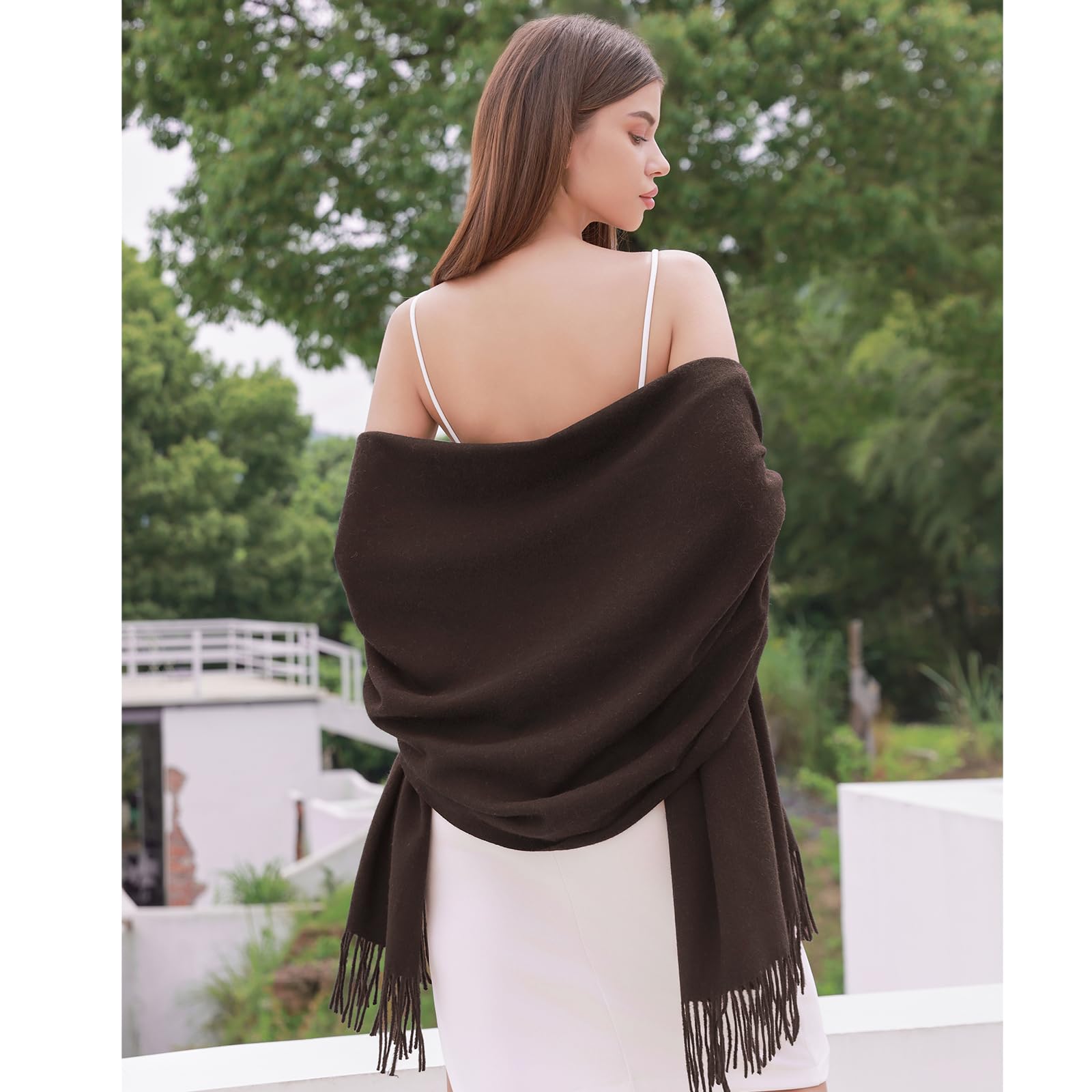 RIIQIICHY, Sciarpa da donna calda e invernale, per matrimoni, adatta come pashmina, scialle, mantella e coperta