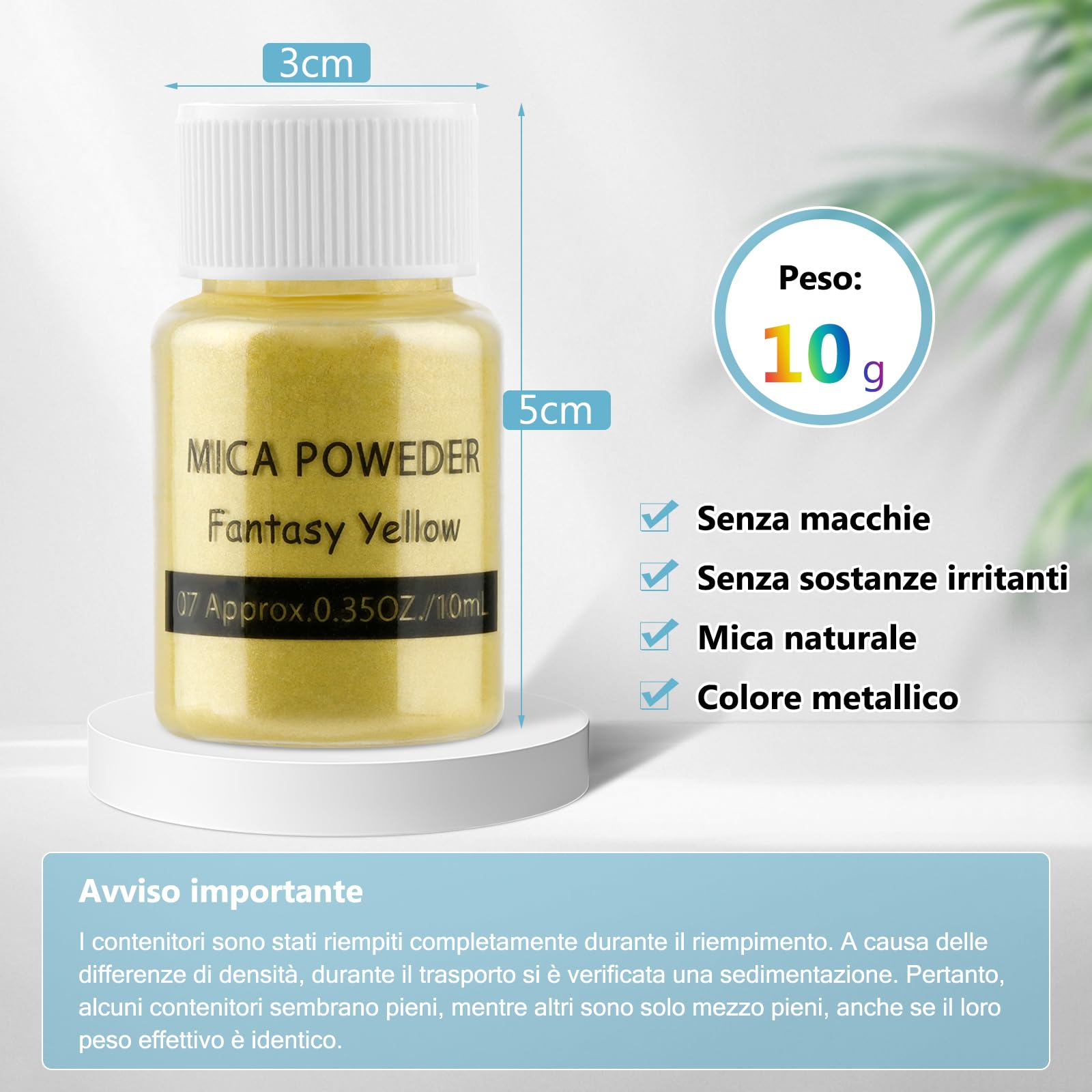 DEWEL Polvere di Mica 15 Colori × 10 G, Pigmento Resina Epossidica, Mica Polvere Colorante di Sapone, per Fabbricazione di Candela, Kit di Sapone, Trucco, Smalto per Unghie, Lucidalabbra, Bomboletta