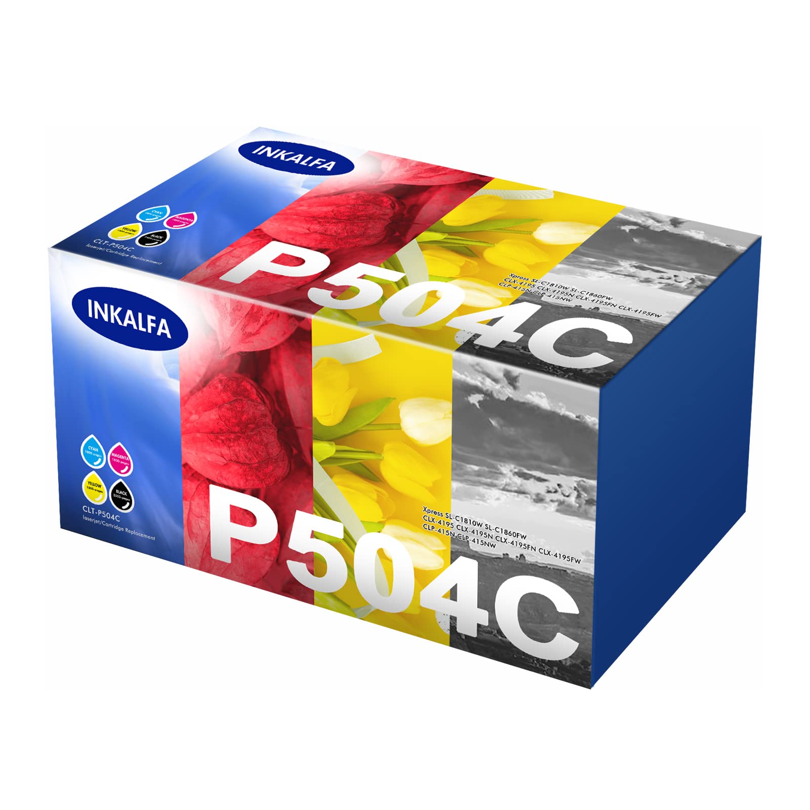 4er-Pack CLT-P404C Toner Kompatibel für Samsung Xpress C480W C480FW | C48X C480 C480FN C430 SL-C430W C432W C433 C433W C482 C482W C482FW C483W C483FW 404S CLT-K404S CLT-Y404S CLT-C404S CLT-M404S