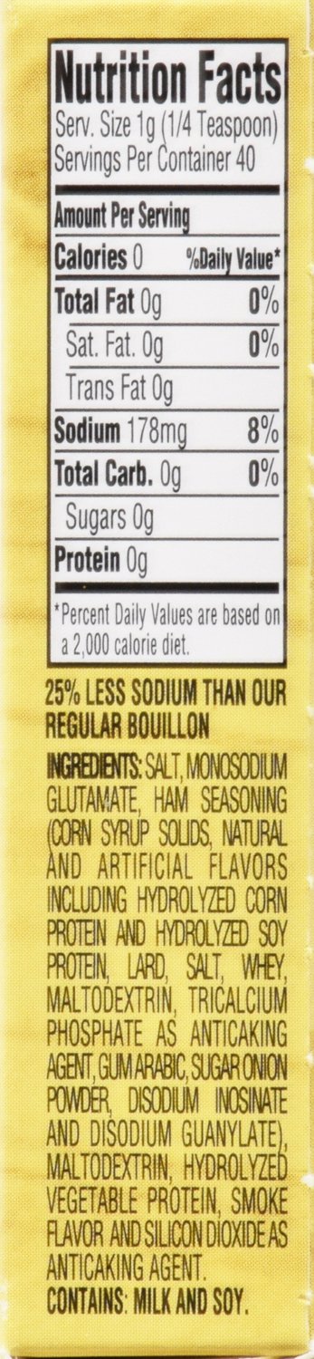 Goya Foods Ham Flavored Concentrate, Reduced Sodium, 1.41 Ounce (Pack of 36)
