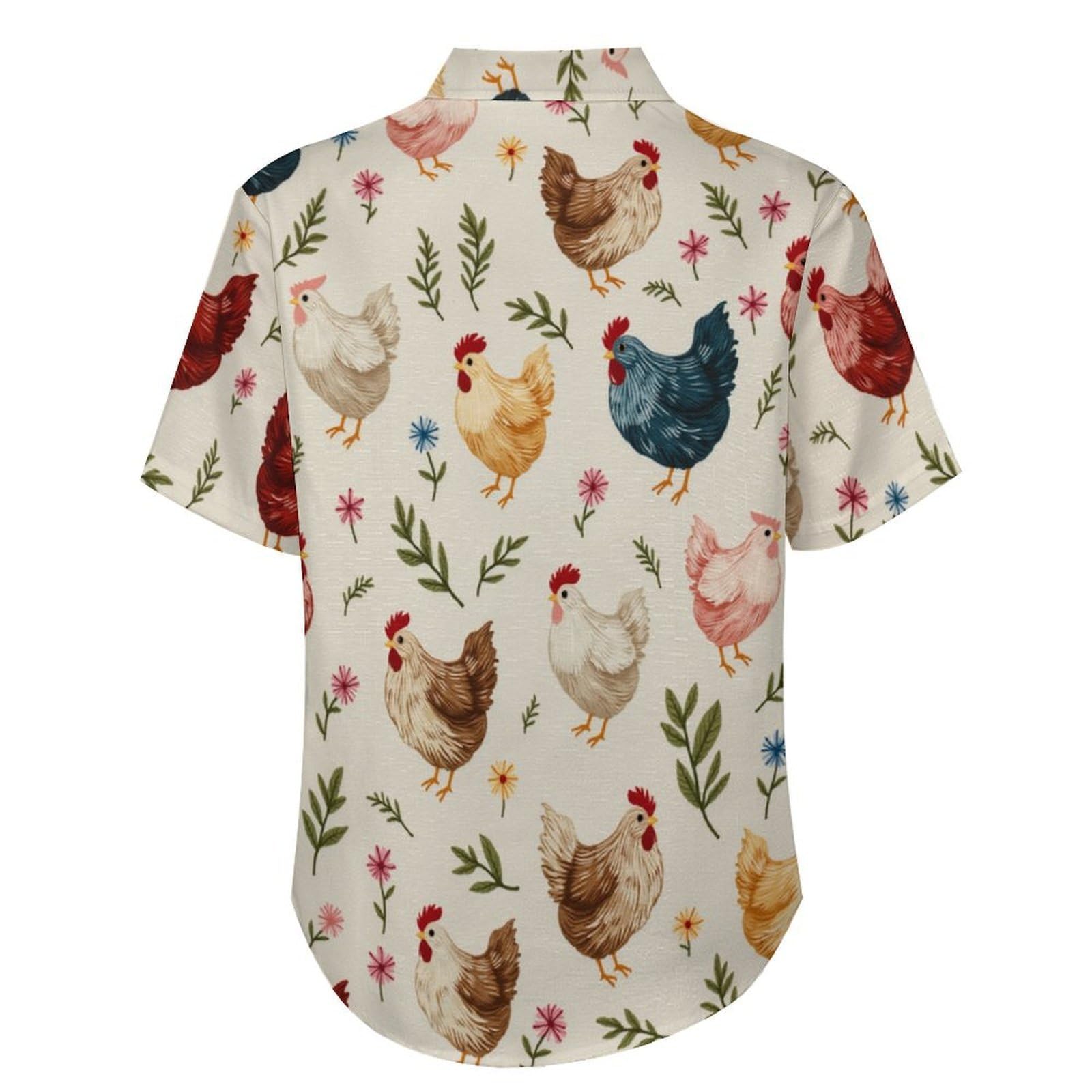 Camicia da Uomo Button Down con Stampa Pulcini Pulcini Piccoli, Acquerello Camicia Hawaiana Casual a Maniche Corte Camicie da Spiaggia Camicie da Vacanza