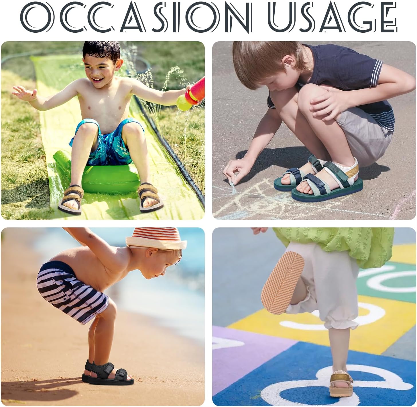 BNV Toddler Little Kid Sandals Boys Girls Adjustable Strap Open-Toe Summer Outdoor Unisex Child Sport Beach Sandals(Toddler/Little Kid/Big Kid) - Image 2