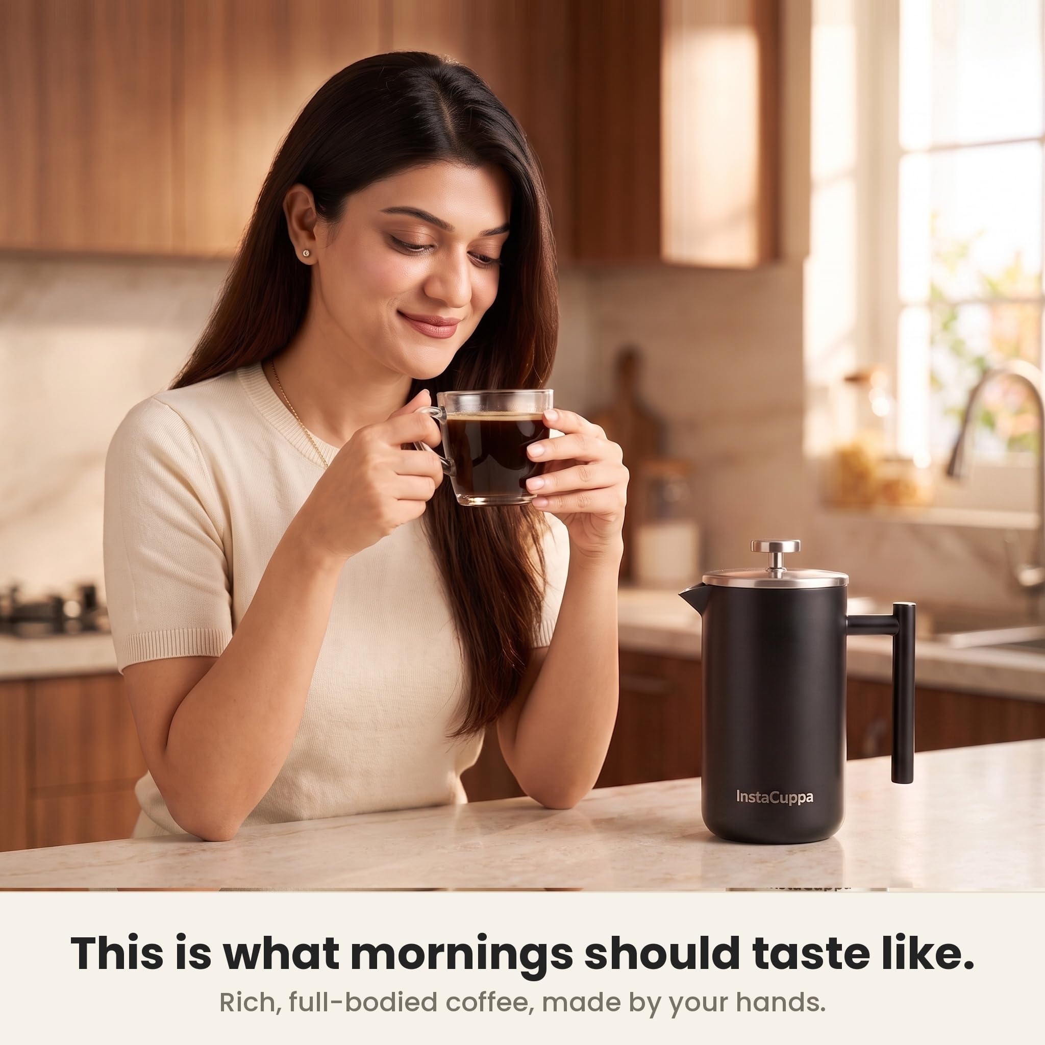 InstaCuppa French Press - Premium Coffee Maker -5
