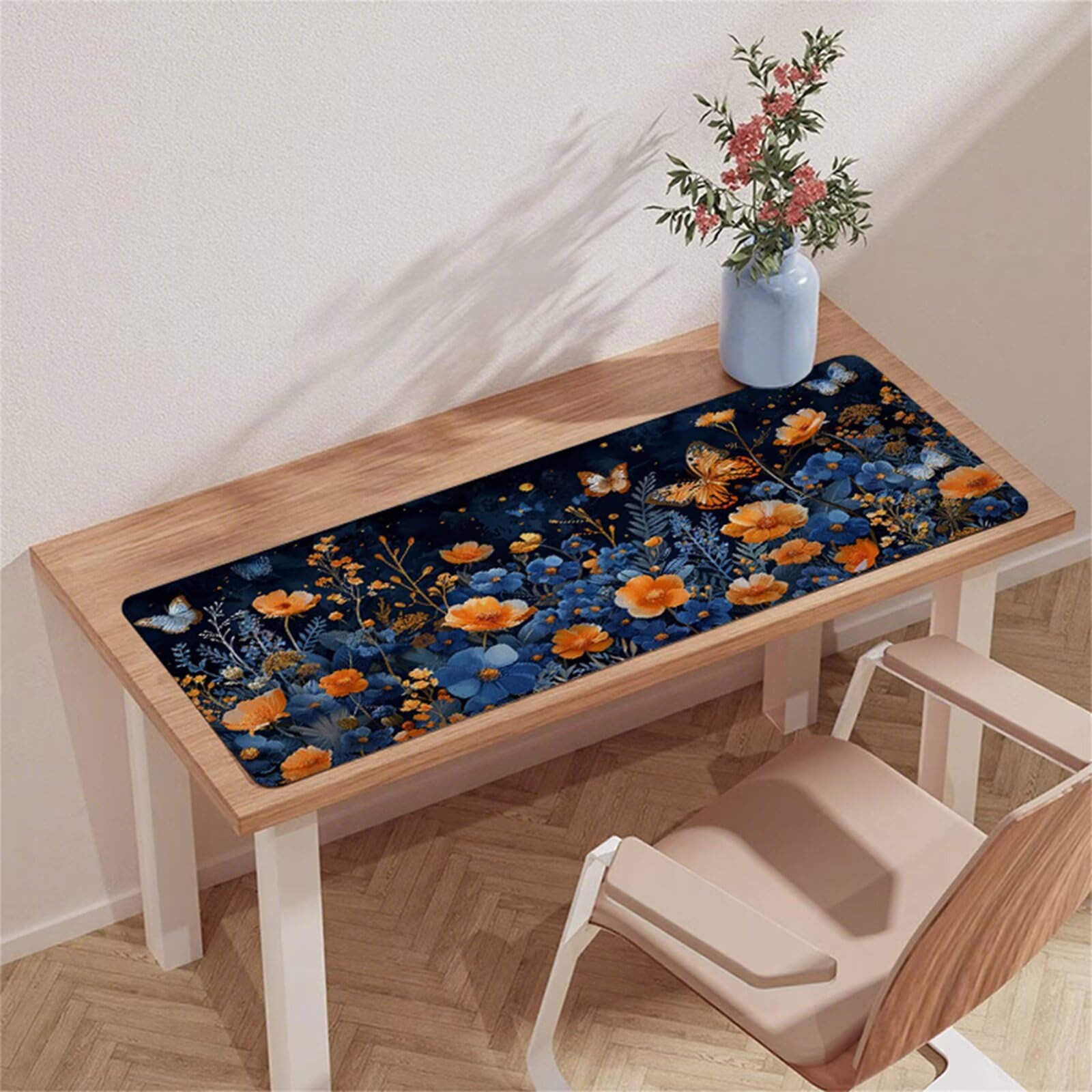 Niebieska podkładka pod mysz do gier XXL podkładka pod mysz 1200 x 600 x 3 MM podkładka pod mysz biurową wodoodporna podkładka pod mysz fabryczną z antypoślizgową gumową podstawą szyte podkładki pod