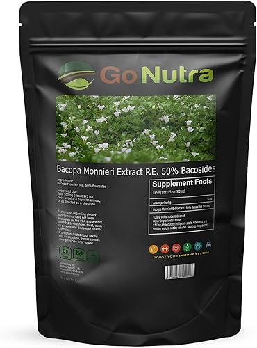 Miniatura 7 de Go Nutra Extracto de Bacopa en polvo (Bacopa Monnieri) 50% Bacosides - Extracto de hierbas Brahmi Suplemento (4 onzas)