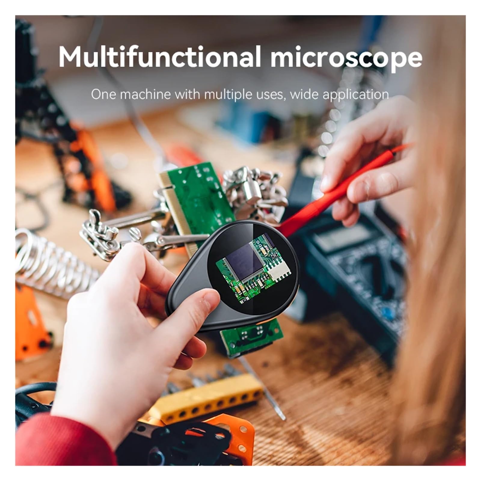 500X Digital Microscope Handheld Microscope Magnifier With 8Light 2inch IPS Screen Video Coins Microscopio Forelectronics Repair