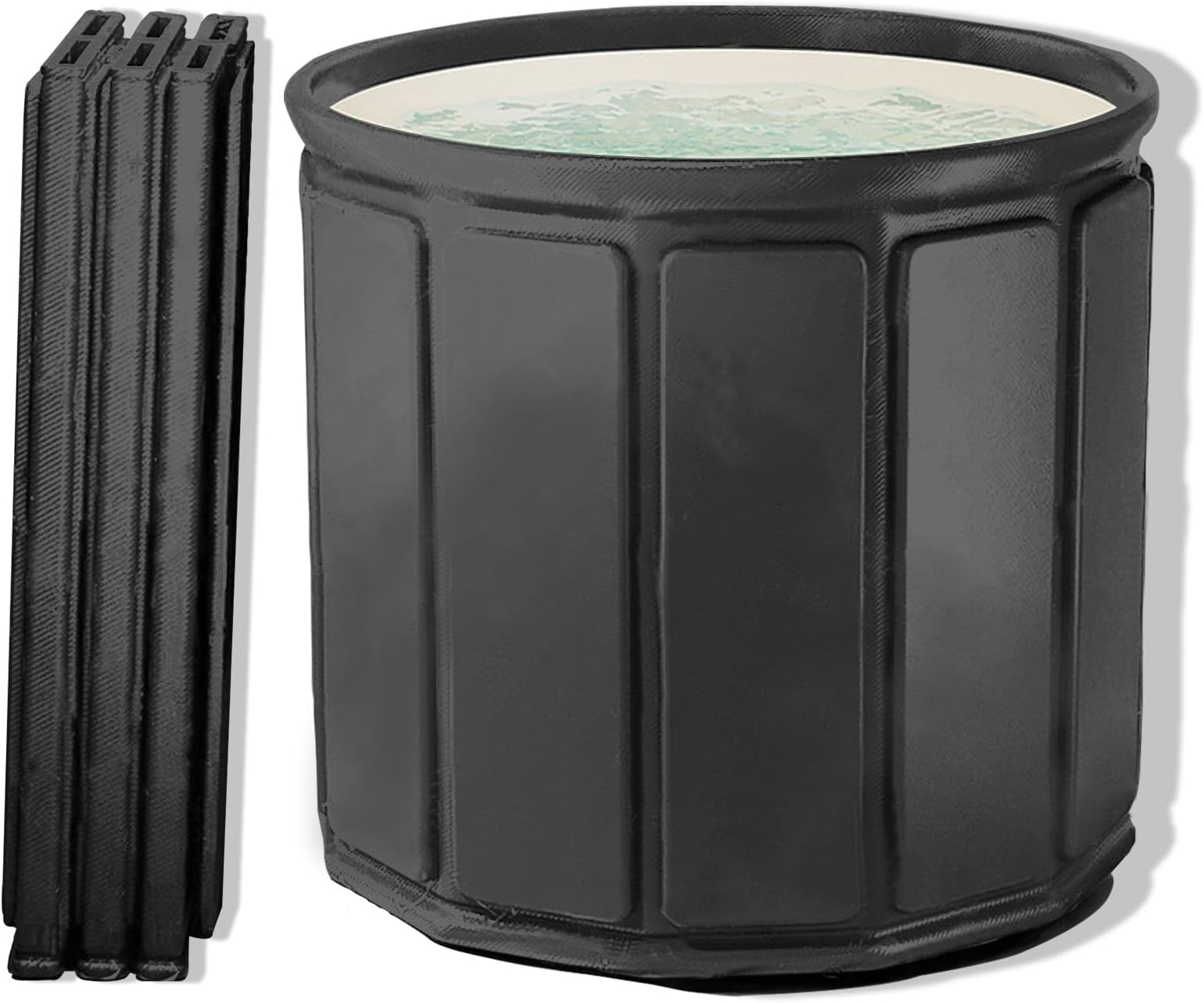 AYES Upgraded Portable Soaking Bathtub for Adults - Foldable Ice Bath Tub for Cold Water Therapy Training, Collapsible Outdoor Cold Plunge for Recovery - Freestanding Bathtubs for Shower Spa Sauna