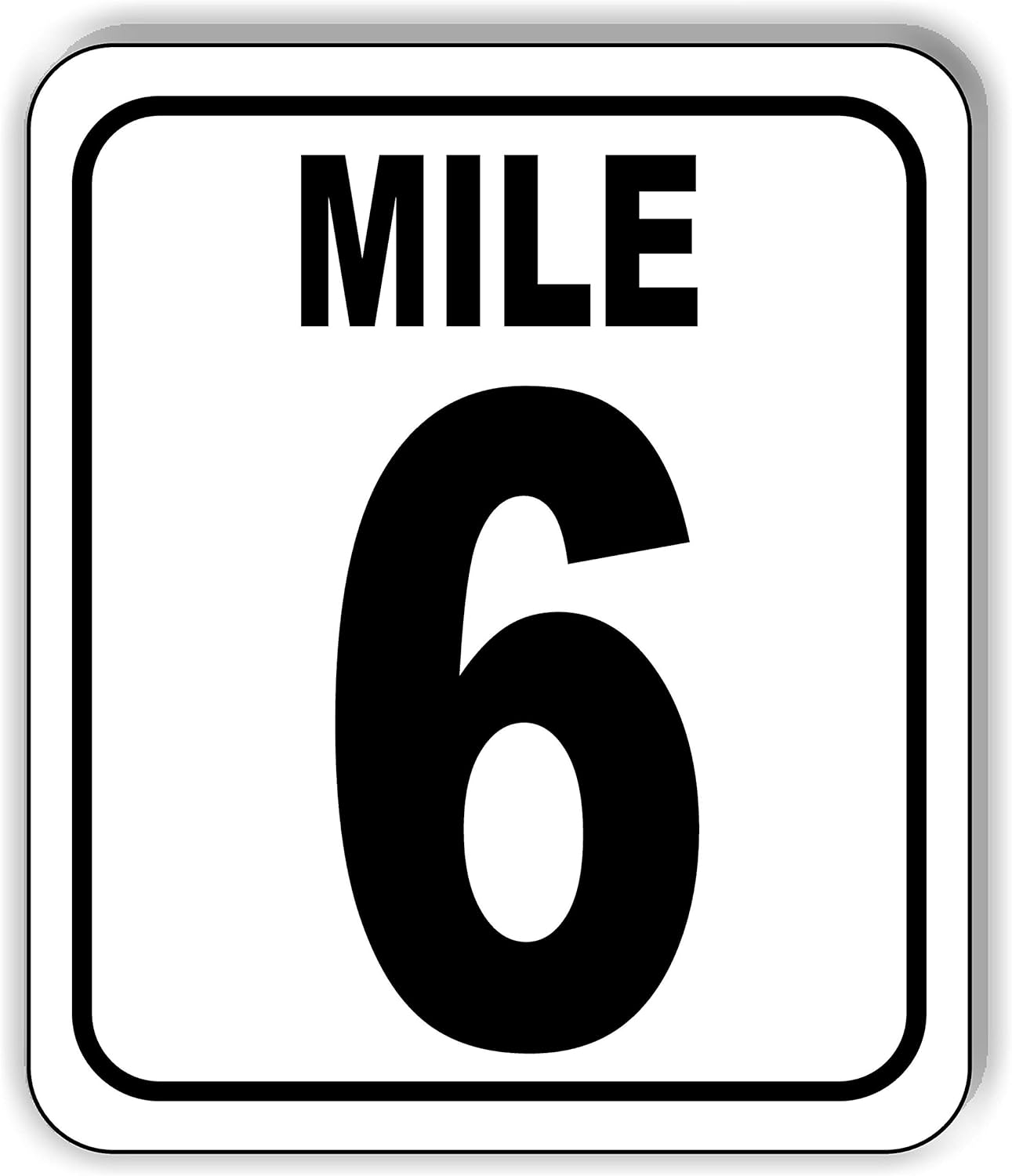 Mile 2 Distance Marker Running Race 5k Marathon Aluminum Composite Outdoor Sign 15" x18"
