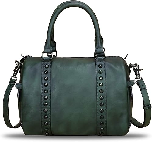 Bolsos de cuero genuino para mujer, bolso vintage hecho a mano, bolso cruzado