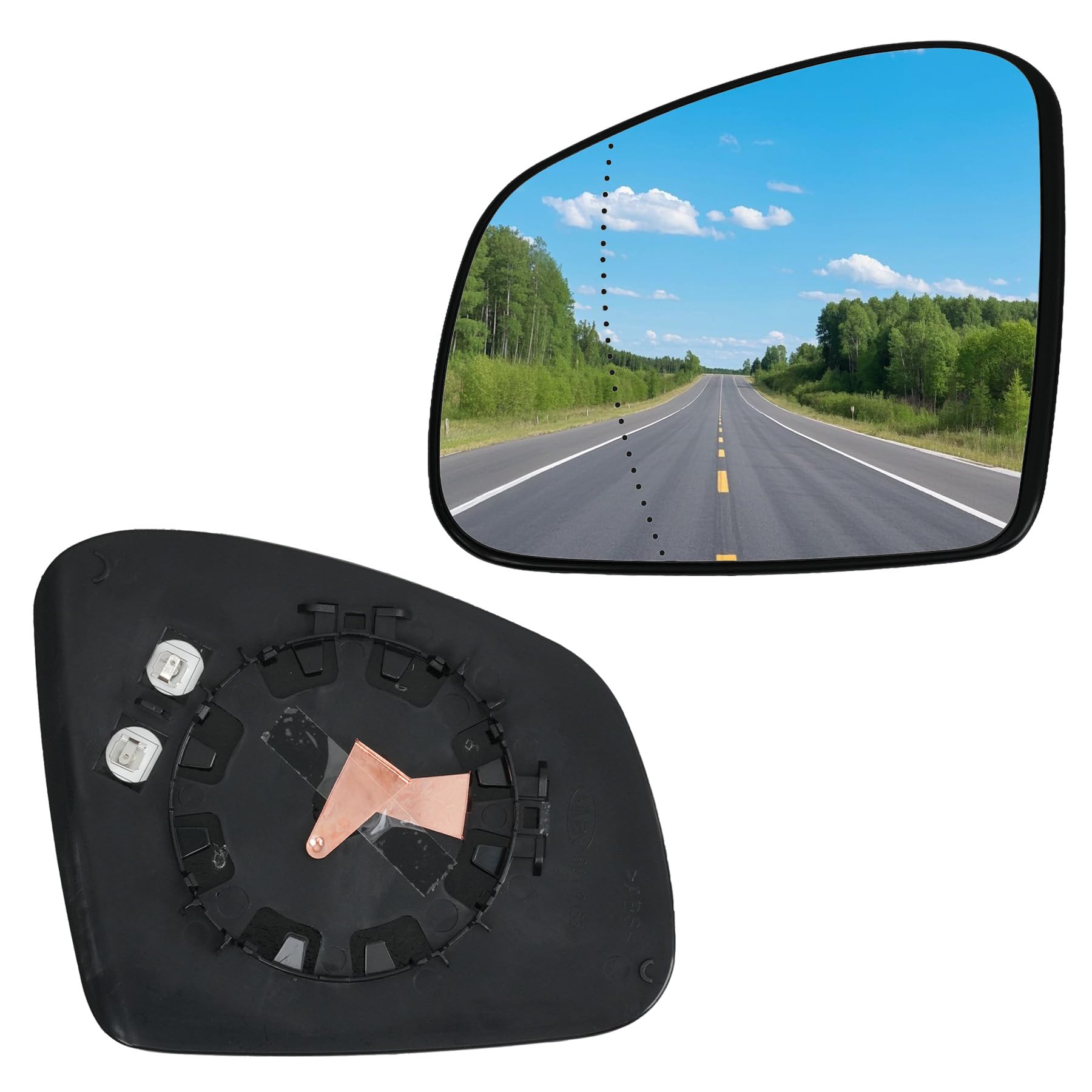 Convitex Spiegelglas für TWINGO 3 2014-2024, Außenspiegel Glas für FORTWO/FORFOUR 2014-2021, Links, Beheizbar, Asphärische