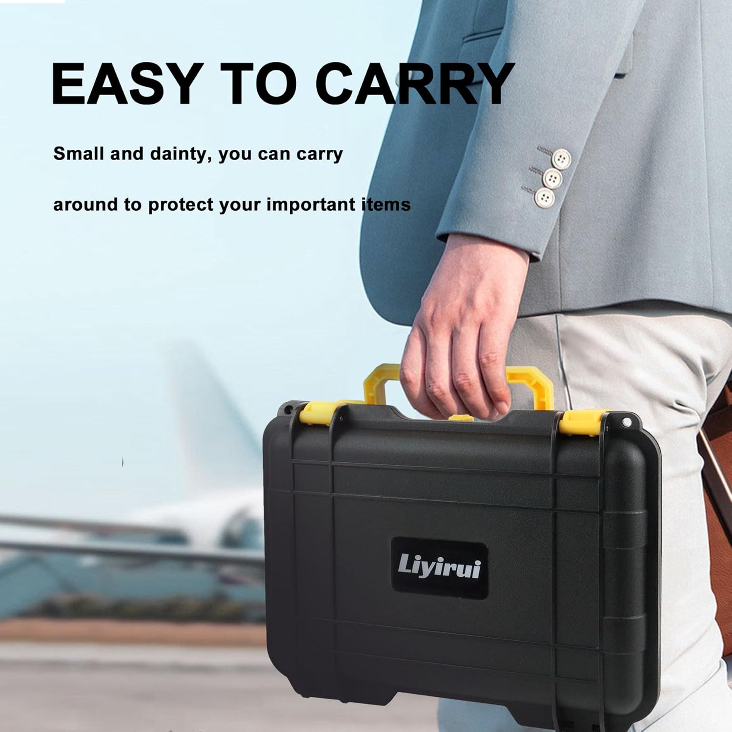Battery Organizer Storage Case Protects Up to 70 Batteries, Waterproof Hard Case,Holds AA AAA C D and More, Black,[Battery Not Included]