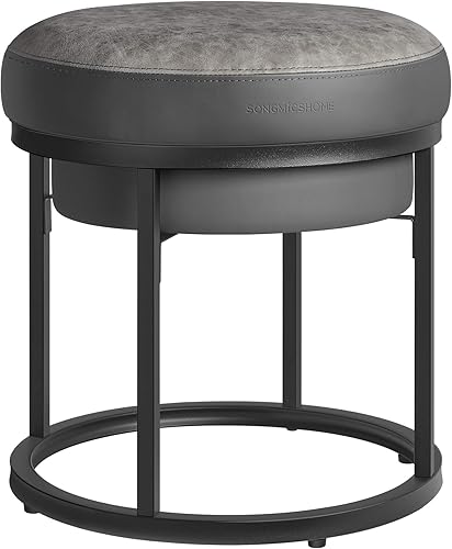 Miniatura 14 de SONGMICS HOME LUIZ Collection - Reposapiés otomano, otomano rectangular, taburete para silla de tocador, reposapiés, parte superior reversible, mesa