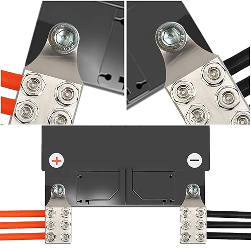 Miniatura 6 de Conectores de terminales de batería, calibre 8 AWG hasta 40 AWG, bloque de distribución de terminales de batería de 12 vías para batería de litio o