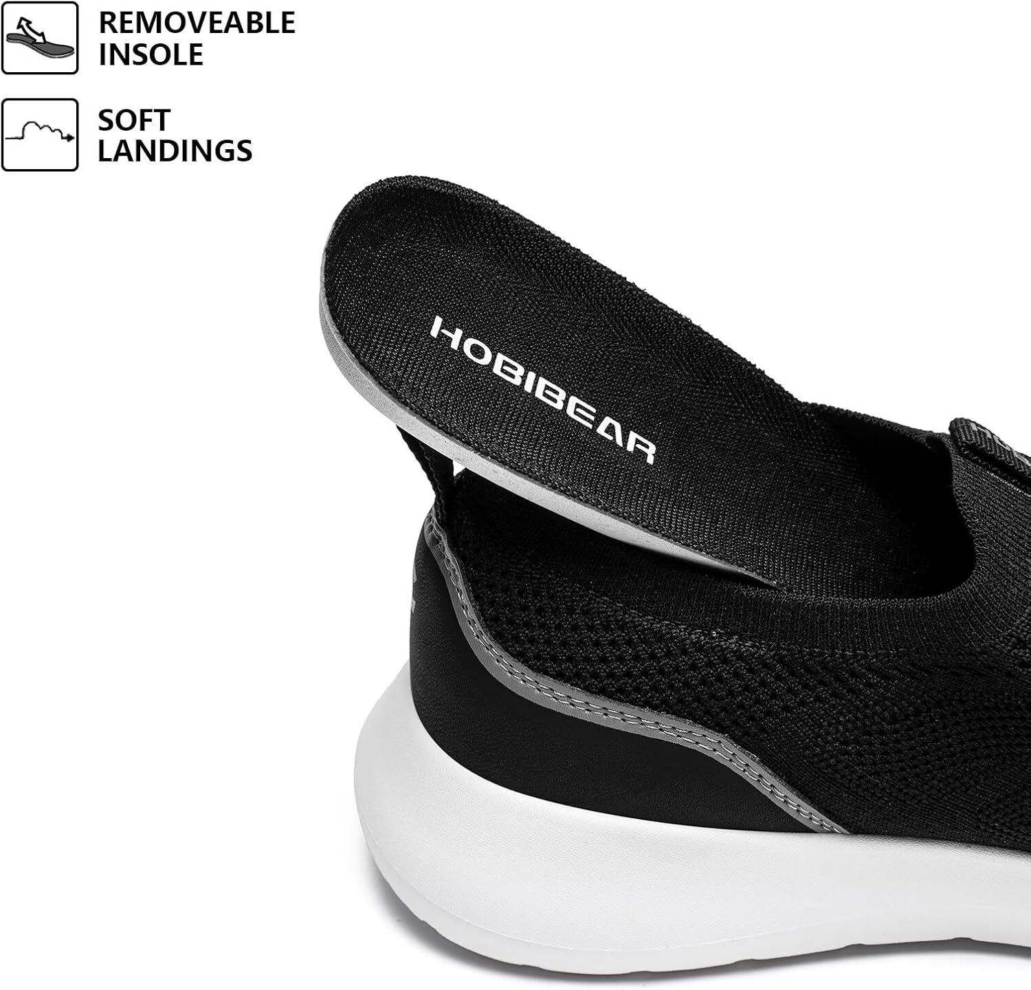 HOBIBEAR Men Walking Shoes | Wide Toe Box | Slip On Sneakers - Image 5