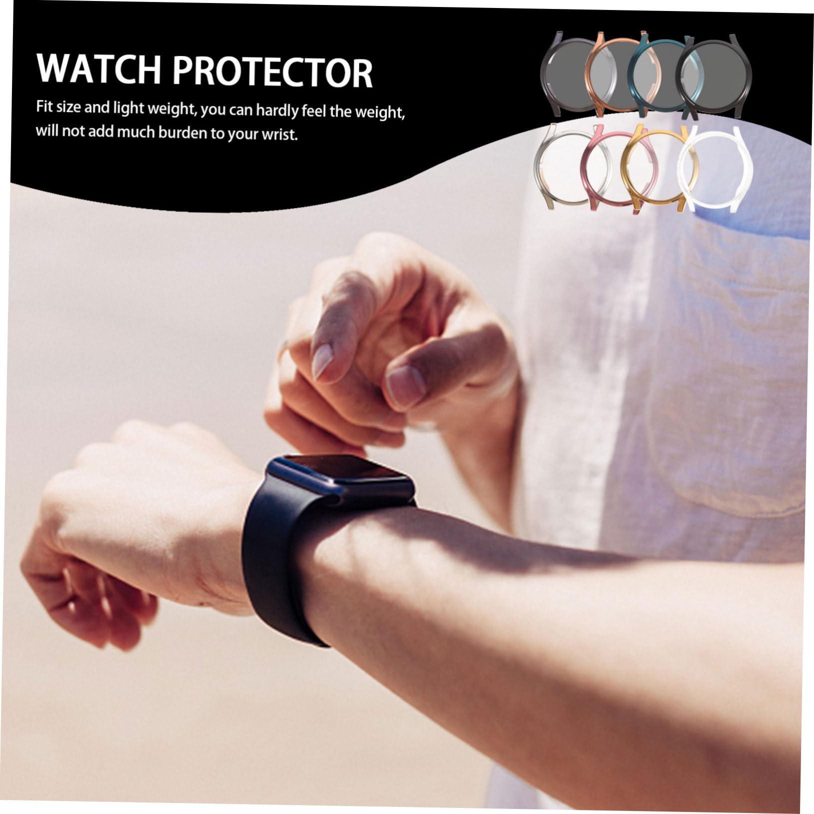 OSALADI 16pièces Coque De Antichoc TPU pour Smartwatch Compatible avec Watch Pro Transparent Doré Foncé