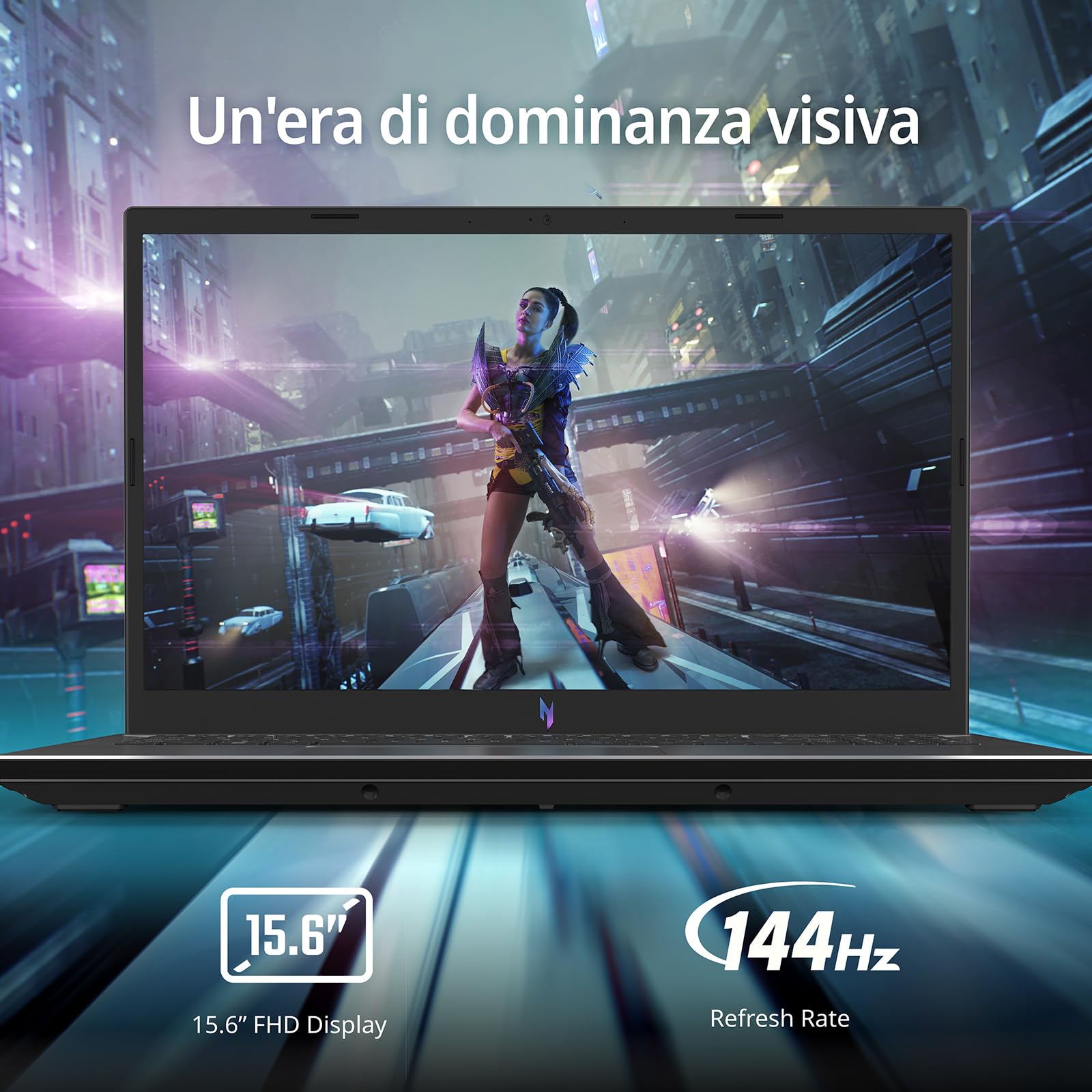 Acer Nitro V 15 ANV15-51-5673 Notebook Gaming, NVIDIA GeForce RTX 4050 6 GB GDDR6, Processore Intel Core i5-13420H, Ram 16 GB DDR5, 512 GB SSD, Display 15.6" FHD IPS 144 Hz LED LCD, Windows 11 Home