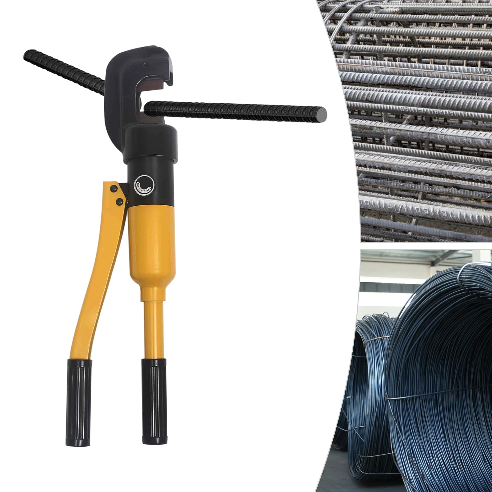 Cortador hidráulico de barra de refuerzo de 8 toneladas, herramienta de corte de cadena de pernos de acero, 4 mm a 16 mm, con caja