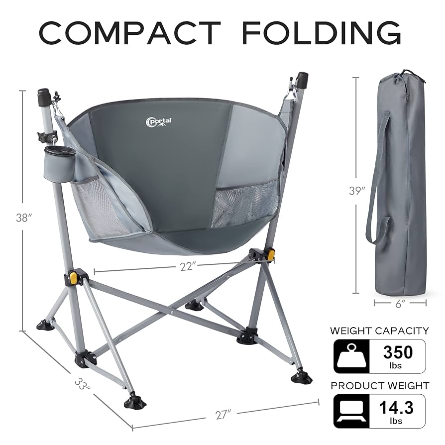 Amazon.com : PORTAL Large Hammock Camping Chair Folding