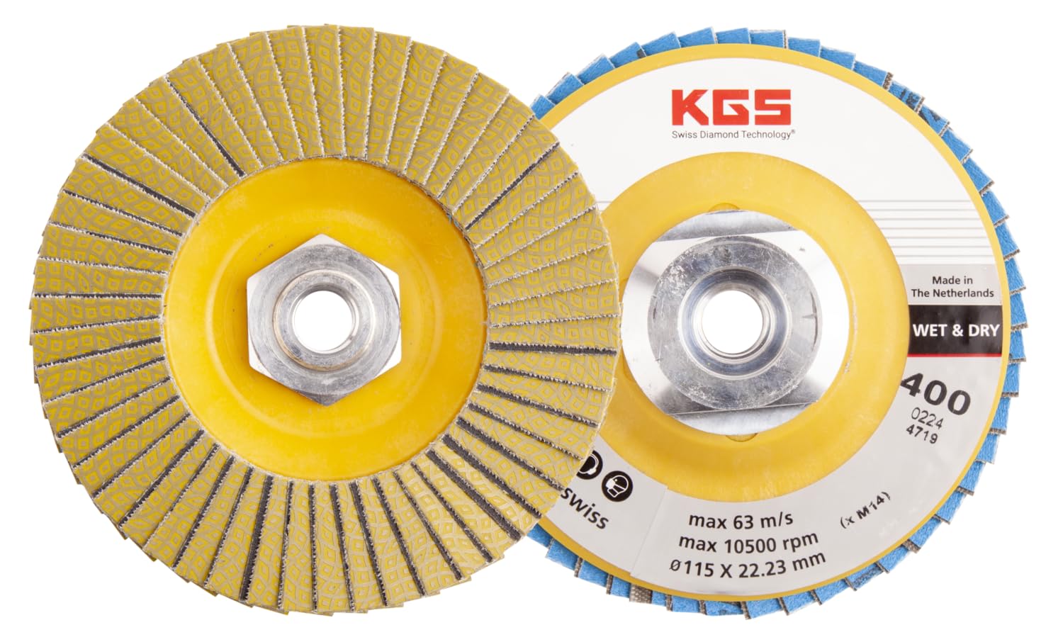 KGS HYBRID T - Discos de láminas ø115 - M14 - grano 60 verde