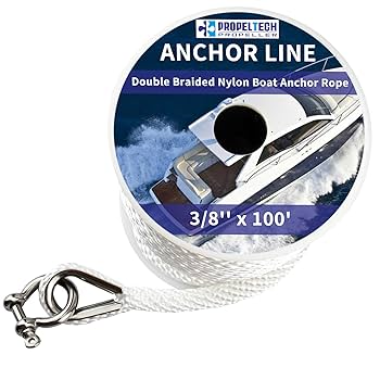 Amazon.com: PropelTech Anchor Rope Braided Anchor Line(White