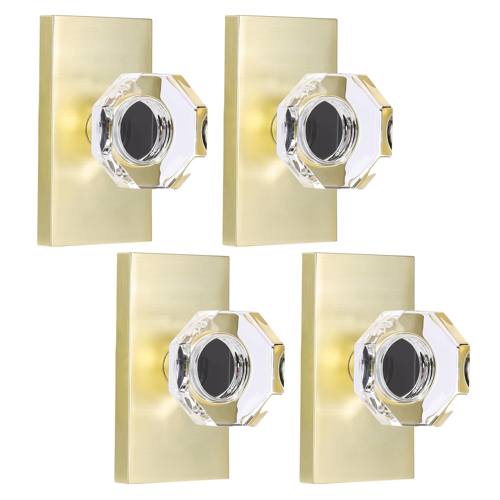 Black Crystal Door Knobs - Modern & Secure -20