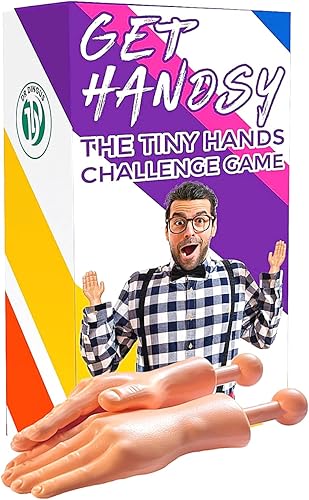 Miniatura 1 de DR DINGUS Get Handsy Challenge Game - 120 divertidos desafíos de manos diminutas - Pequeño juego de acción competitiva de marionetas de mano pequeña