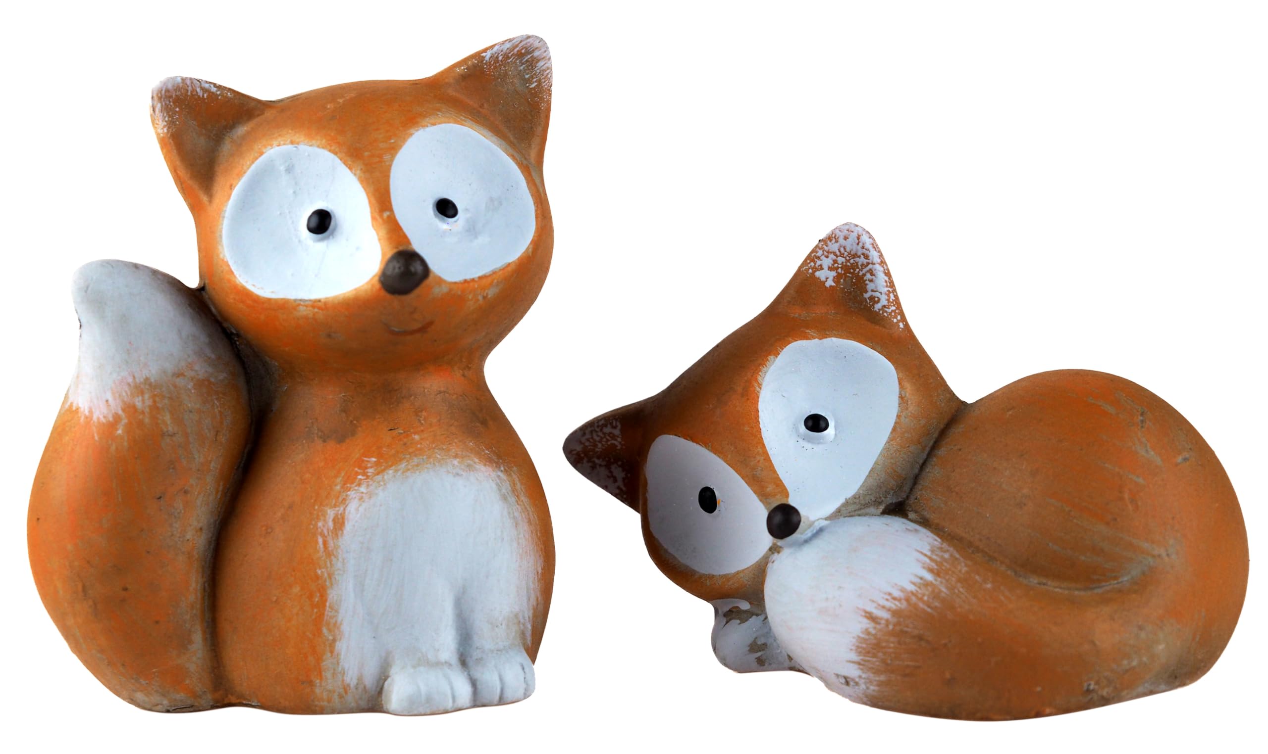 Quay Traders Fox And Cub Cute Ornaments Figurines - Set of 2