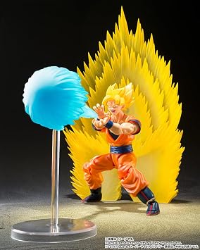 TAMASHII NATIONS S.H. Figuarts Dragon Ball Z Super Saiyan Son Goku Effect Parts Set - Instantaneous Movement Kamehameha Wave - Approx. 5.9 inches 150 mm, ABS & PVC, Pre-painted Articulated Action