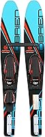 O'Brien Junior Vortex 54" Widebody Combo Waterskis - Easy Deep-Water Starts & Stable Ride for Kids Up to 140 lbs, Aqua