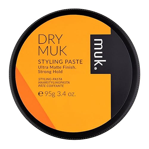 Muk Haircare Dry muk Ultra Matte Styling Paste, pasta de sujeción fuerte, 3.4 onzas