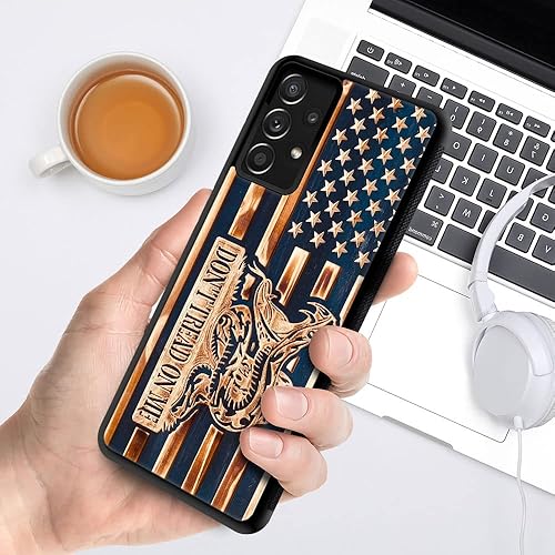 Miniatura 5 de DAIZAG Funda compatible con Samsung Galaxy A23, Dont Tread on Me Bandera Americana de grano de madera para hombre y mujer, protección a prueba de