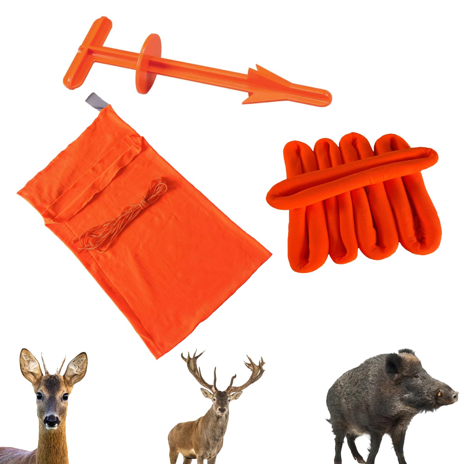 Generico Kit Lavorazione selvaggina Professionale,6 Sacchi traspiranti120×35cm e70×35cm,Sacchi per selvaggina,Riflettenti,Sacchi da Caccia,Strumento Pulizia della selvaggina,Kit Campo,Cinghiale