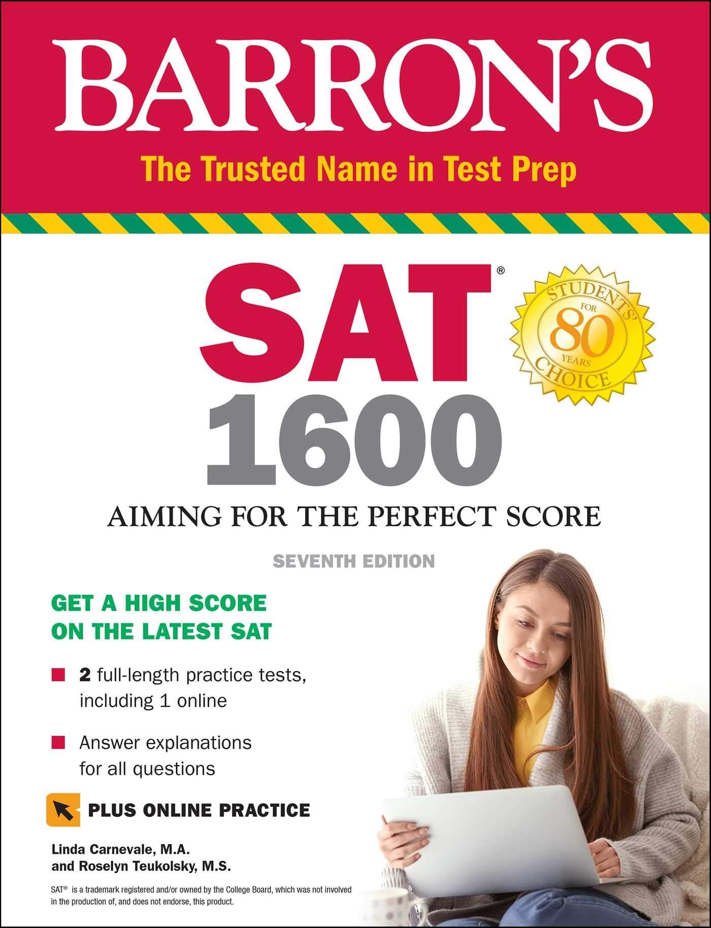 Barrons Educational Series SAT 1600 with Online Test: Aiming for the Perfect Score