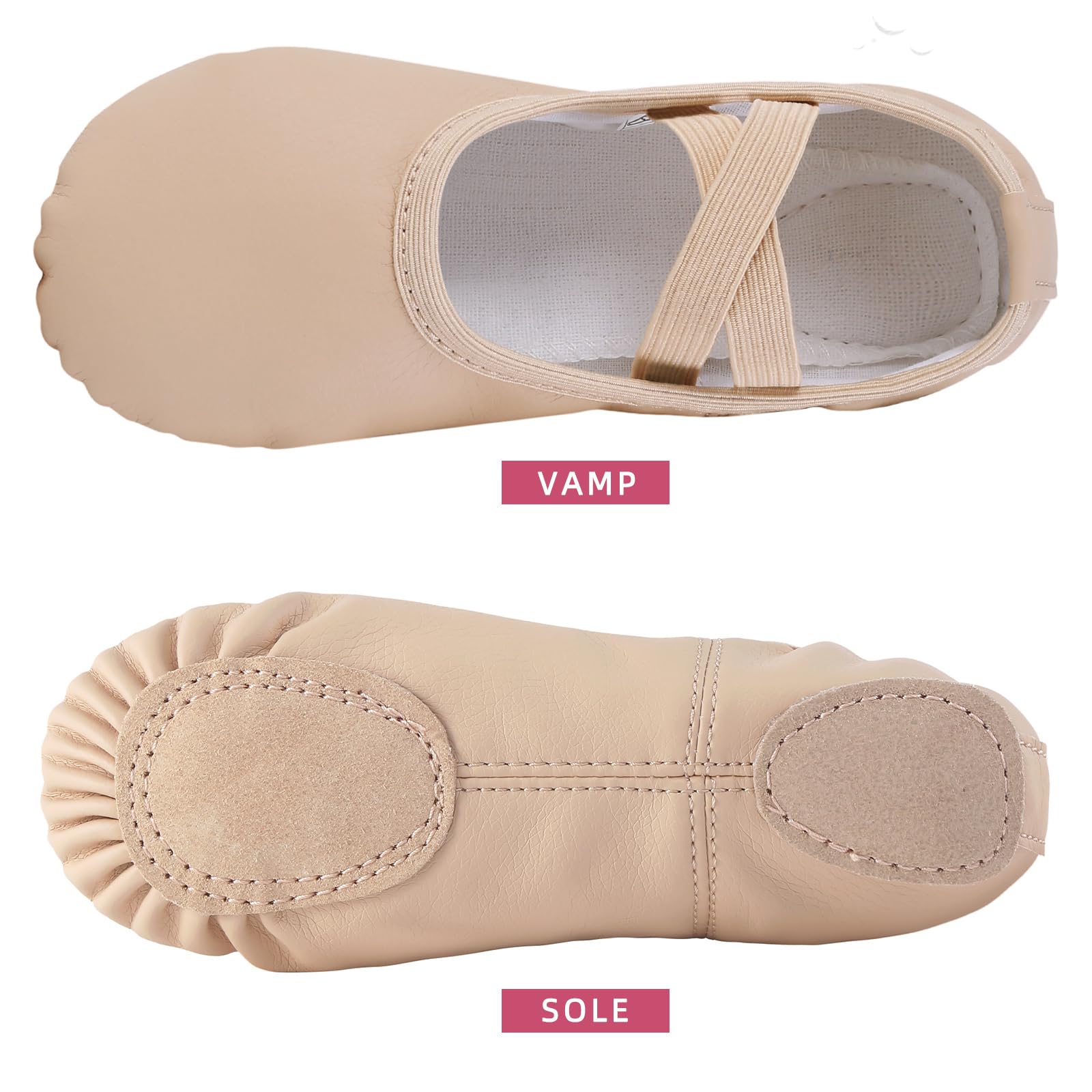 Zapatillas Ballet Niña Zapatos Ballet Mujeres Media Punta de Ballet Zapatillas 22-44 EU