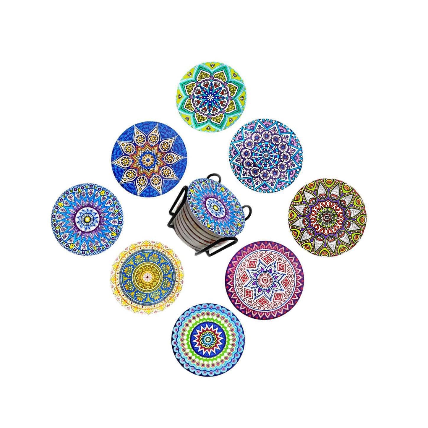 Ensemble sous-verres en liège haut de gamme au design de style ferme élégant