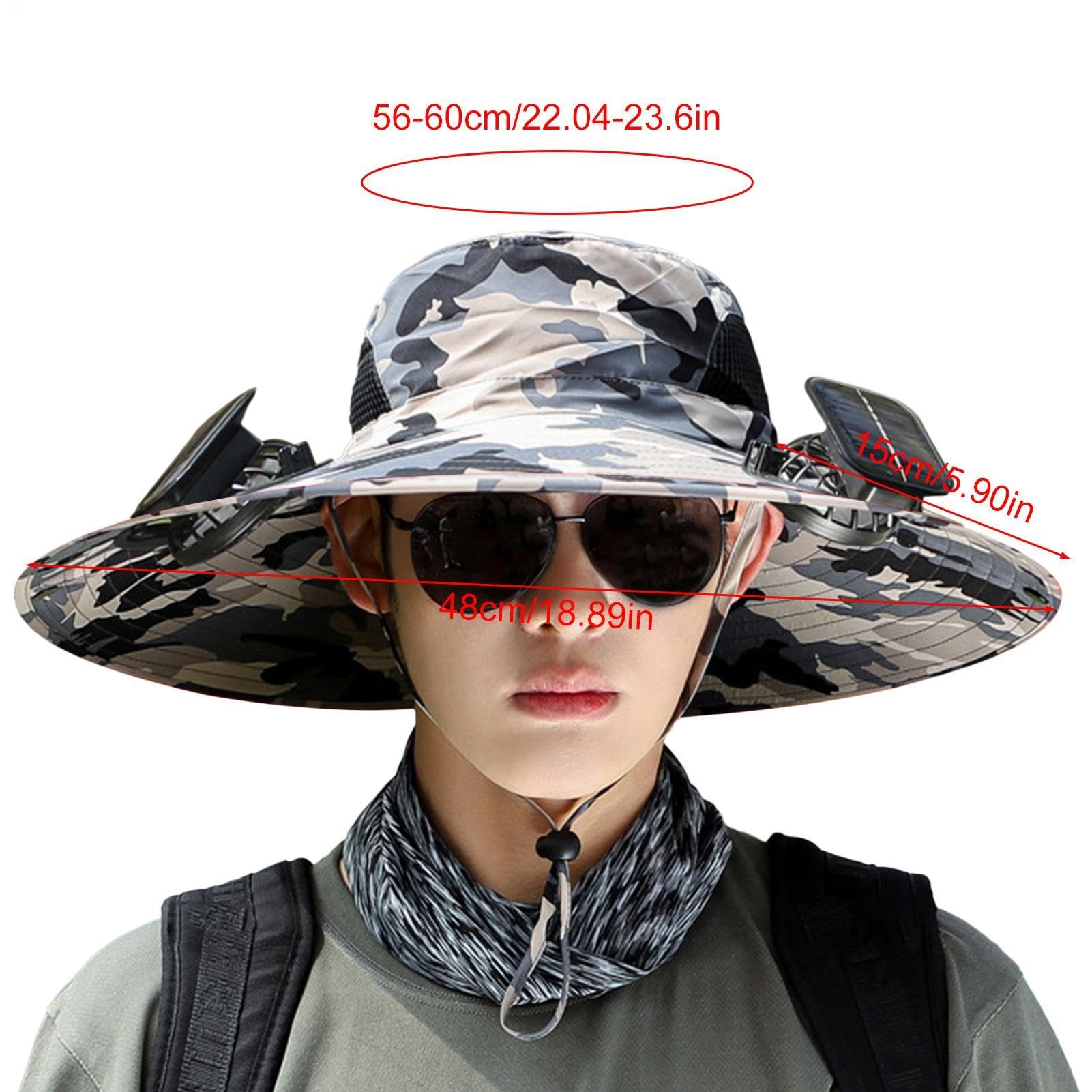 Sombrero de abanico solar de ala ancha, sombrero de protección solar UPF50+ para mujeres y hombres, verano al aire libre, pesca, senderismo, camping, playa, deportes, viajes, gorra de enfriamiento