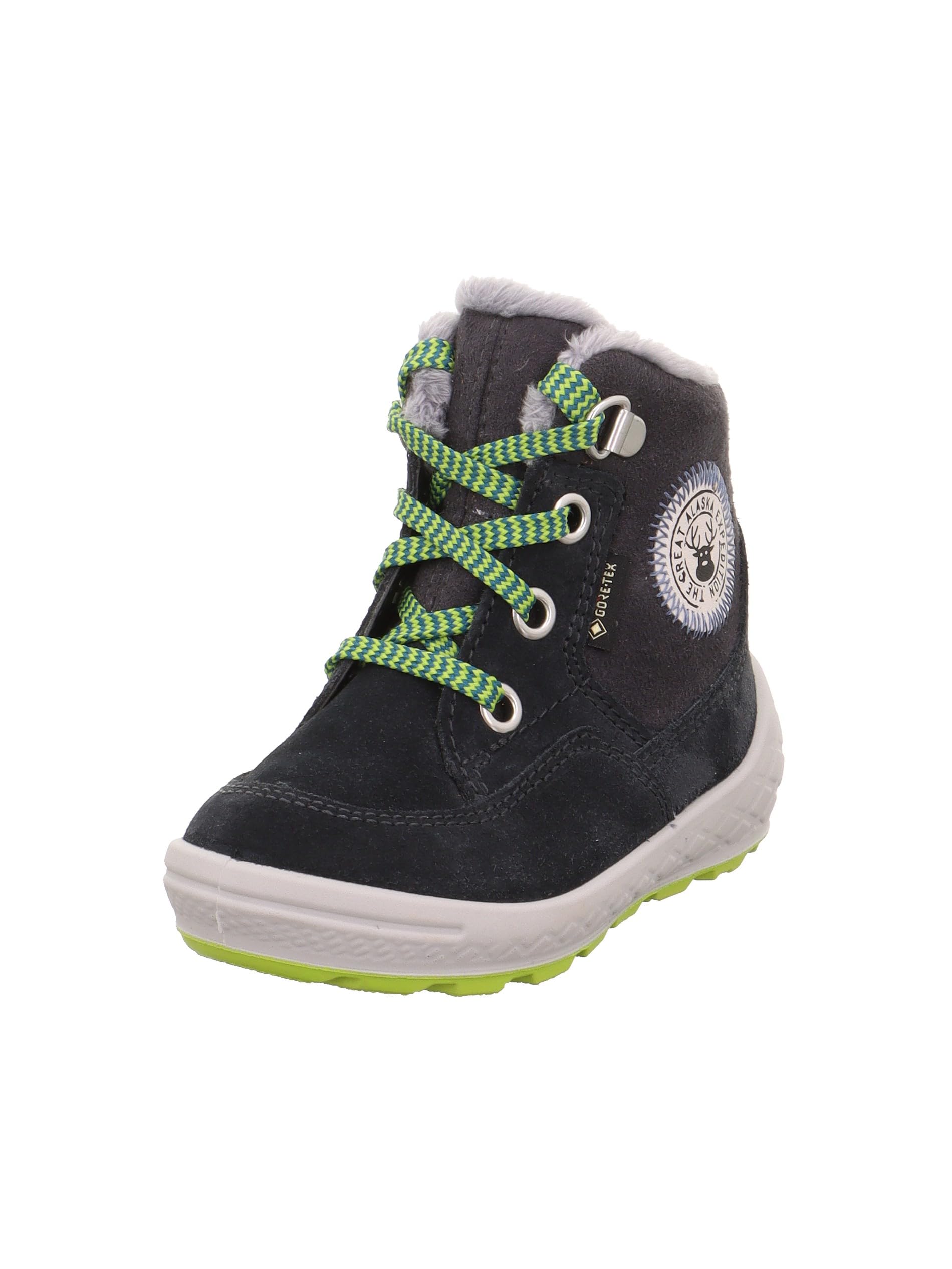 Superfit Boys GROOVY warm gefütterte Gore-Tex Stiefel, GRAU/HELLGRÜN 2000