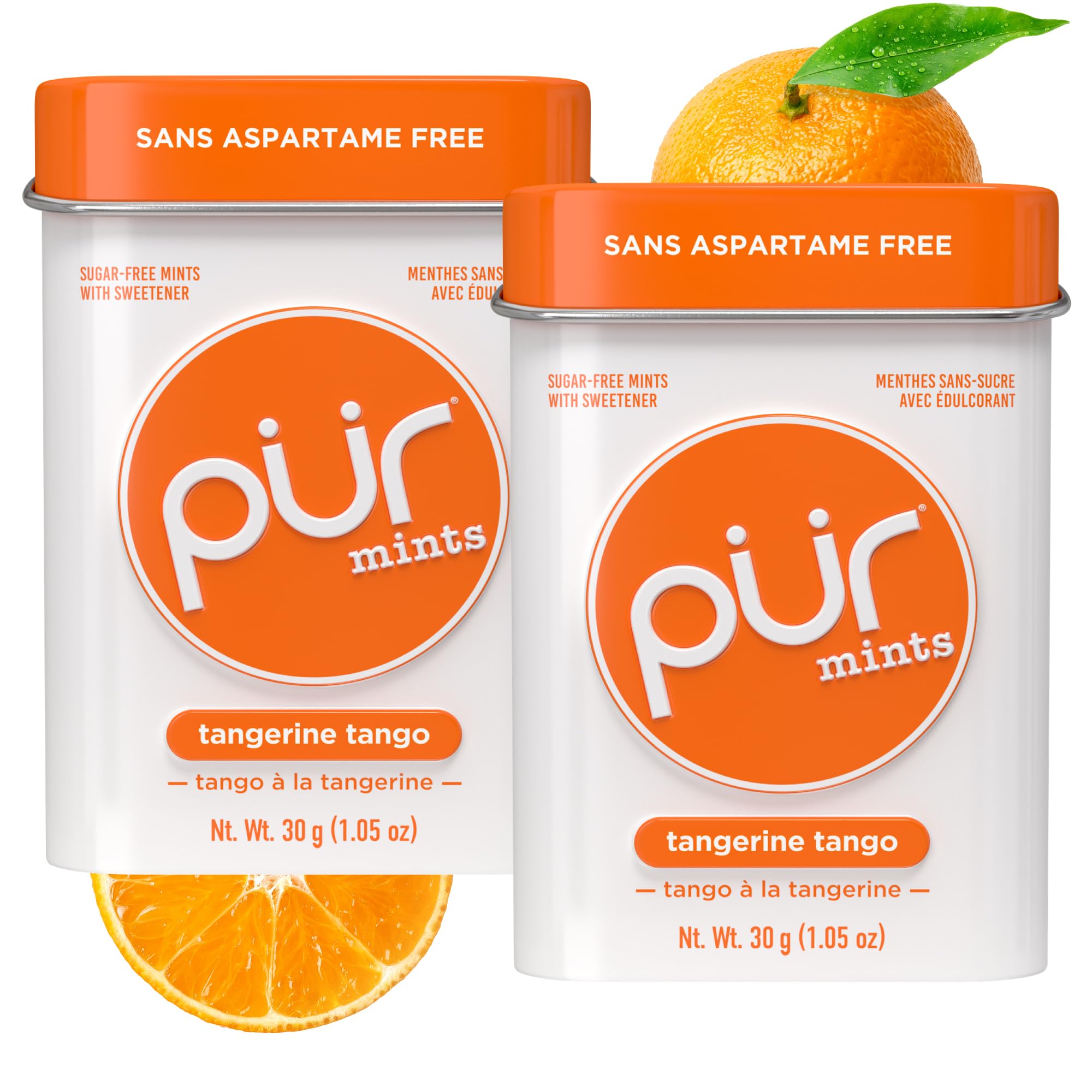 PUR Mints, Tangerine, Xylitol Mints, No Artificial flavour, 60