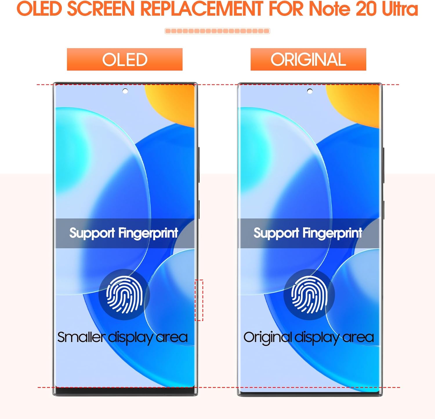 OLED for Samsung Galaxy Note 20 Ultra Screen Replacement for Samsung Note 20 Ultra LCD Display SM-N985 SM-N986U LCD Digitizer Touch Assembly Gold with Frame+Installation Video(Support Fingerprint)