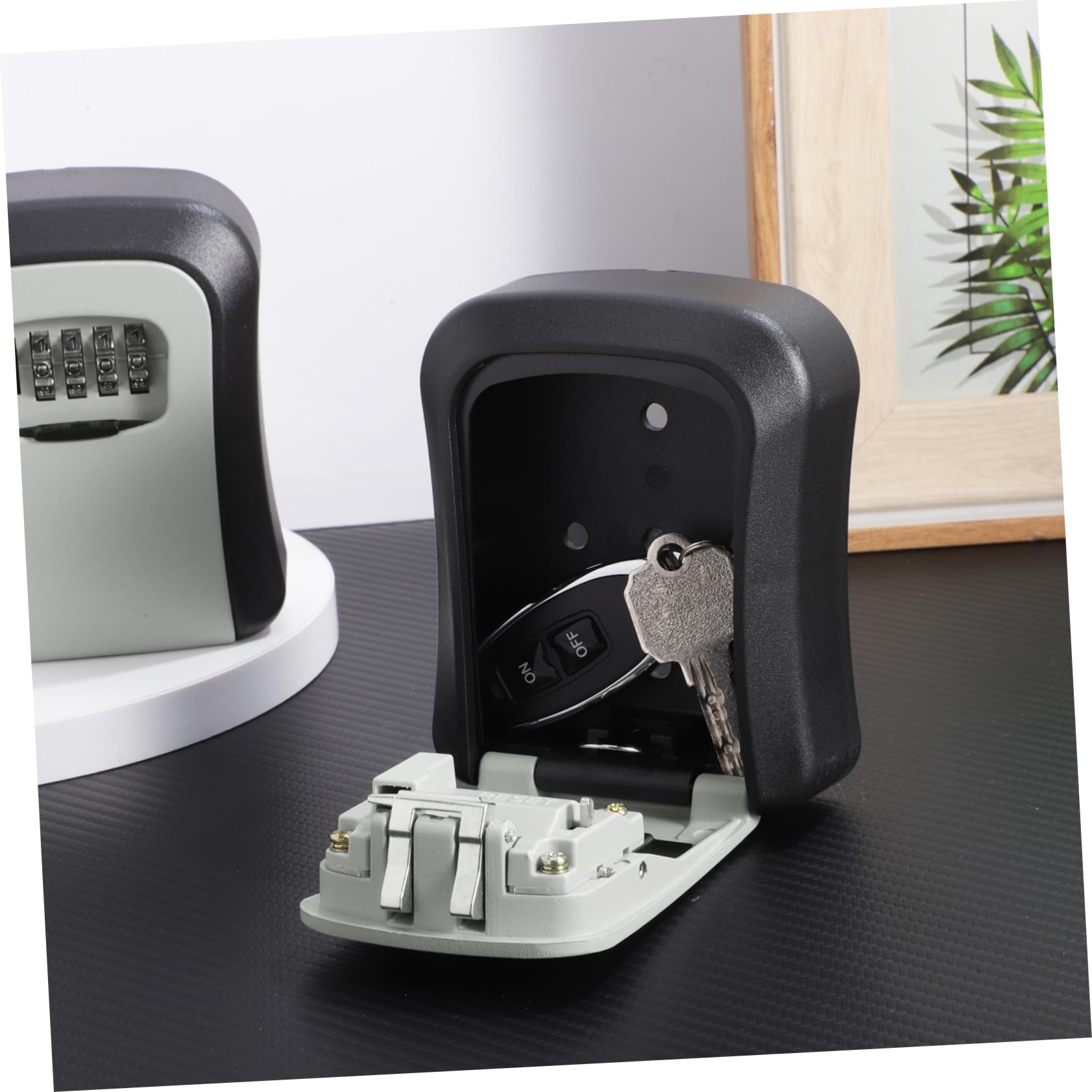 2sets Scatola Portachiavi con Codice Combinazione Cassetta di Sicurezza per Chiavi da Parete Cassetta di Sicurezza Resistente alle Intemperie Organizer per Chiavi e Piccoli